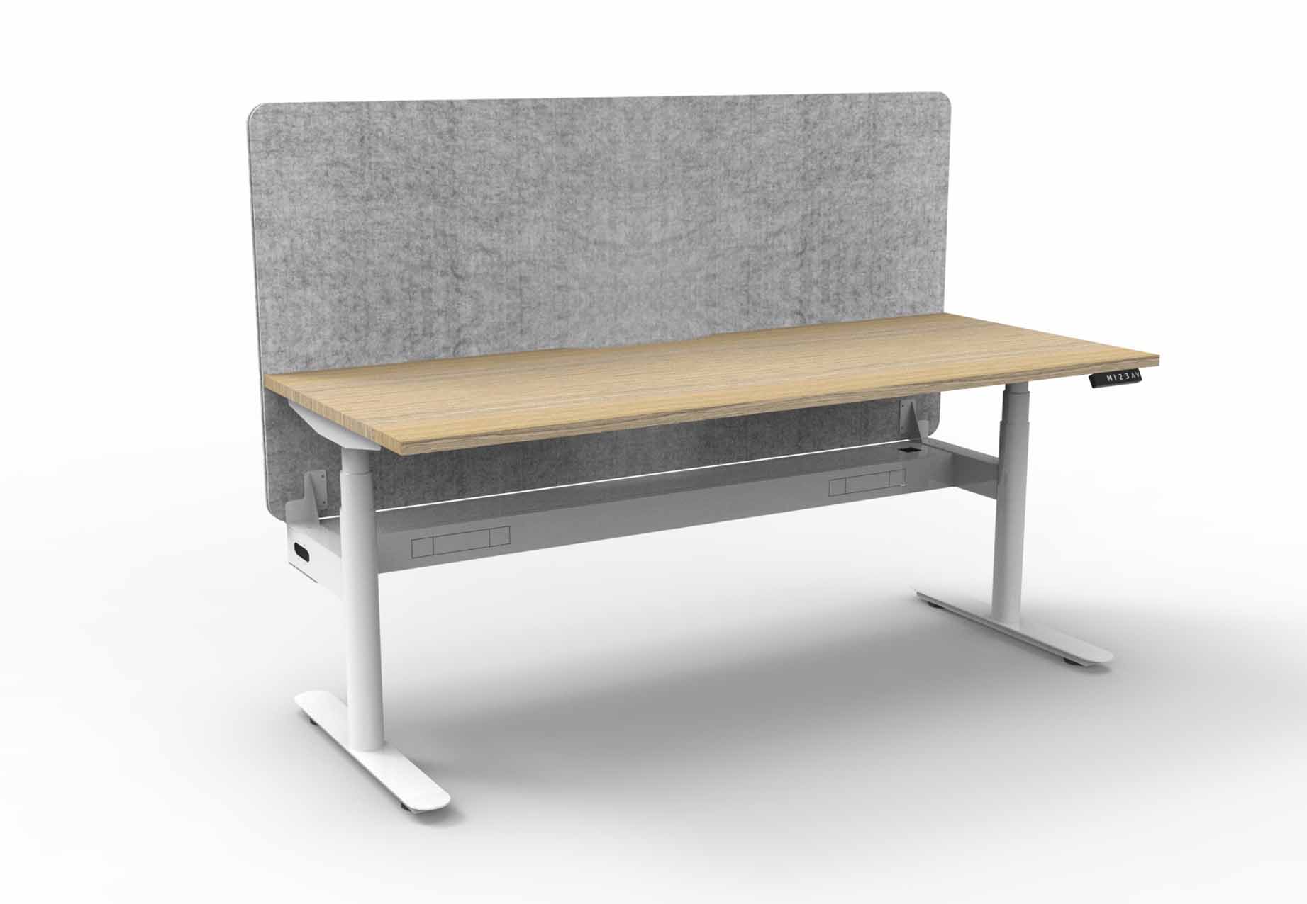 Halo+ Sit-Stand Workstation - Cable Tray and Eco Screen